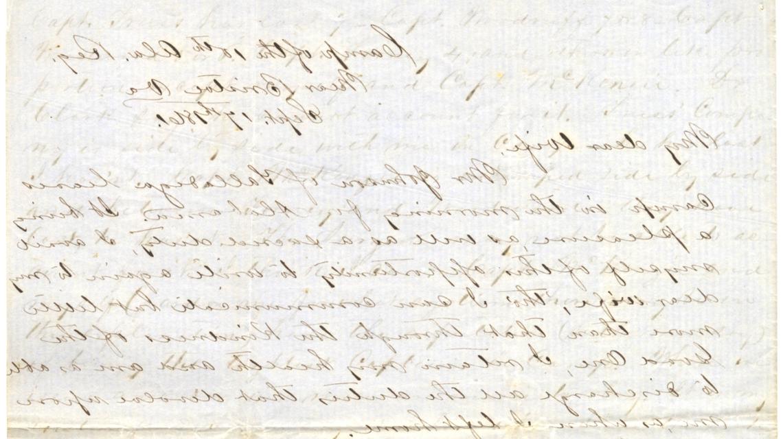 约翰·亨利·考德威尔文集中的一封内战信件.